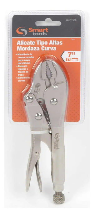 Pinza de Presión Caiman Boca Curva Con Cortante