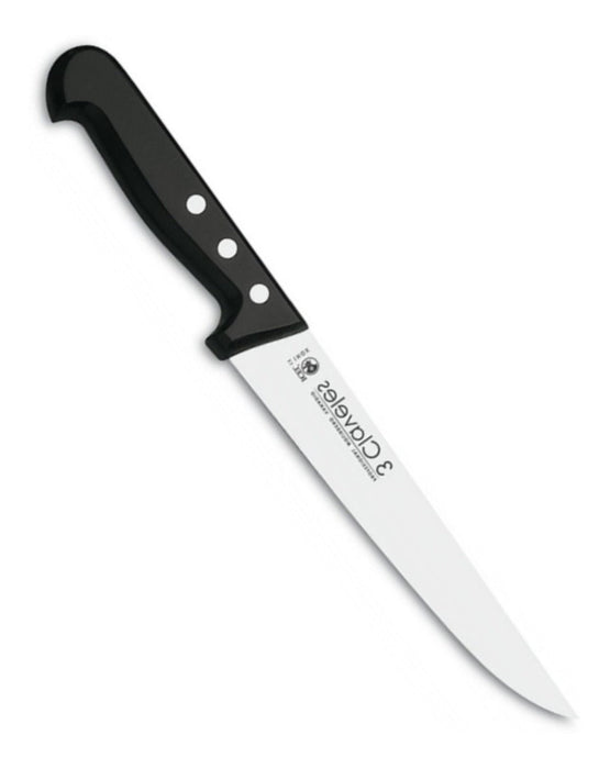 Cuchillo Tres Claveles 939 Inox Mgo Abs 18cm Cocina Blanco Negro