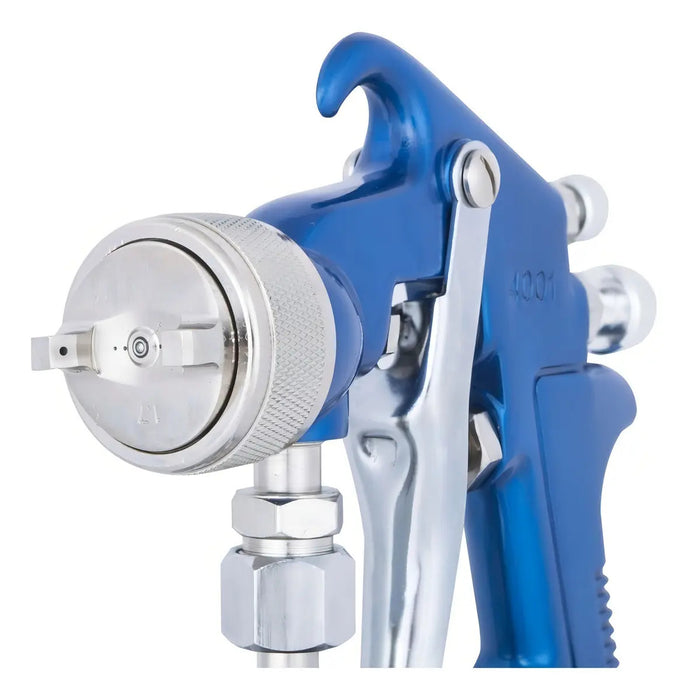 Pistola de Pintar Succión Muzzi 4001s Boquilla 1.7mm Copón 1000cc Azul