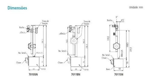 Base Magnética Ajustable Mitutoyo 7011sn Alcance 160mm