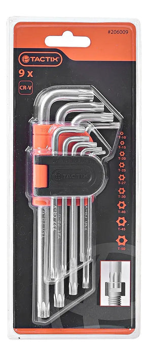 Juego Llave Torx Inviolable Larga 9 Piezas Tactix
