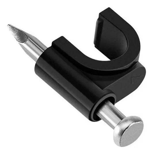 Grapa Para Cable Negro 8mm 100pcs/set
