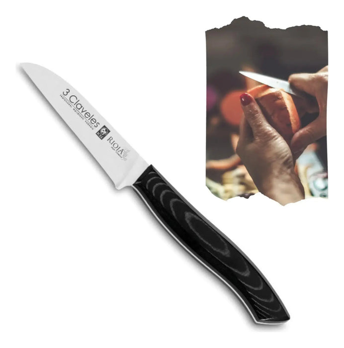 Cuchillo Mondador 9 Cms Rioja Color Negro