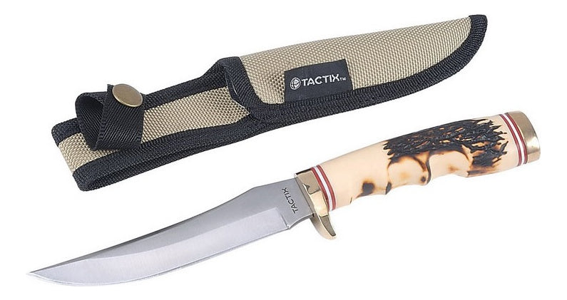 Cuchillo de Caza Acero Inox y Mango Tipo Hueso 220 mm