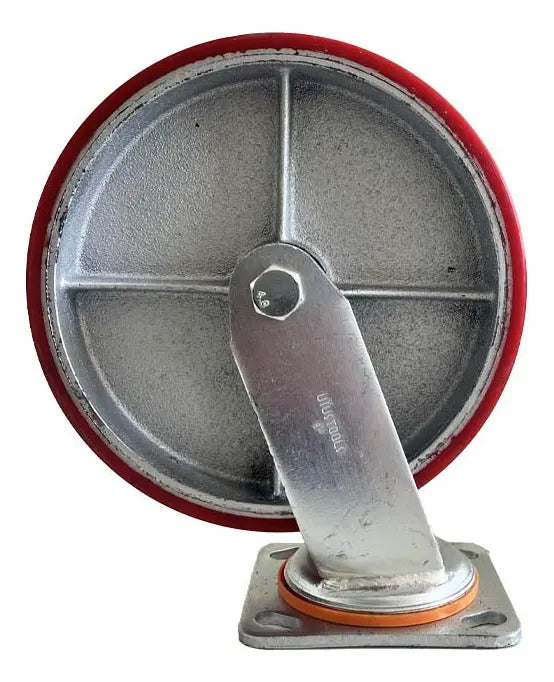 Rueda Industrial Pesado Pu/rojo 8'' 430kg