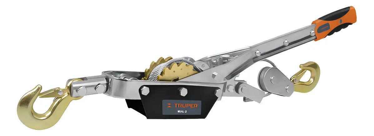 Malacate Winch Manual 2 Toneladas Ganchos Forjados