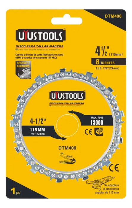 Disco Para Tallar Madera 115mm 8 Cuchillos