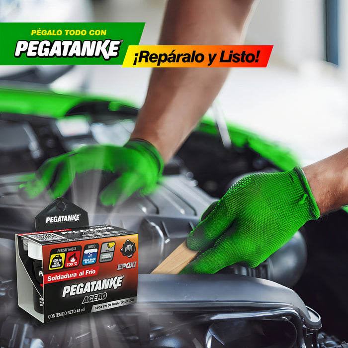Pegamento Líquido Pegatanke Epoxy Acero Para Reparación Metales Hasta 700°c