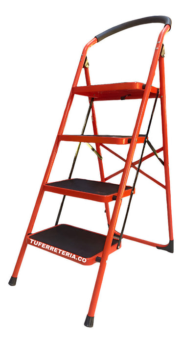 Escalera Plegable 4 Pasos Trabajo Pesado