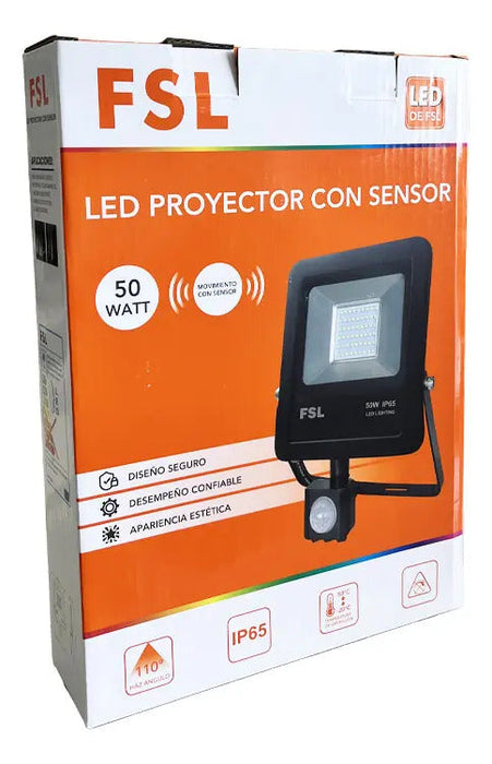 Reflector con Sensor 50W 6500K