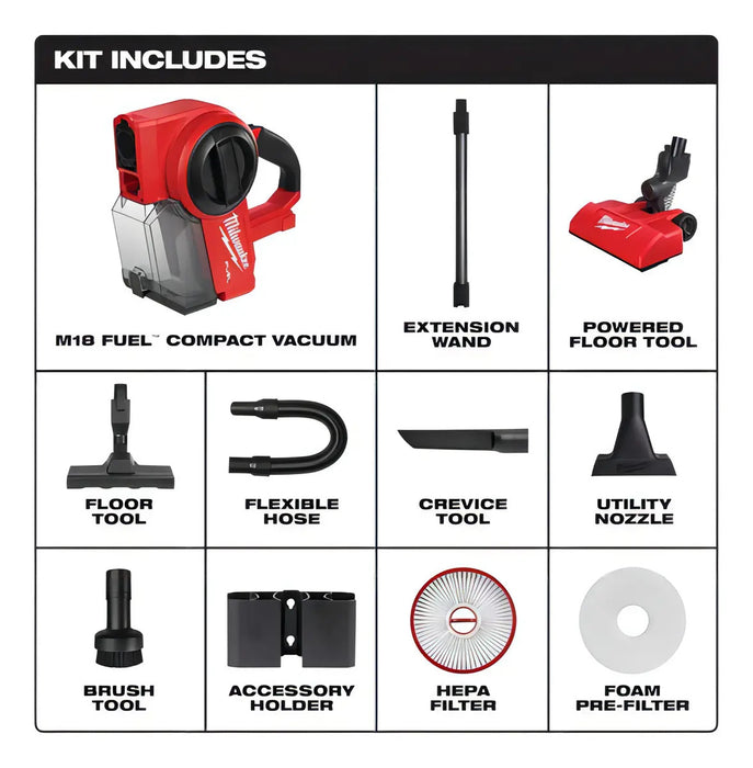 Aspiradora Compacta Milwaukee M18 Fuel 1 Litro 0940-20