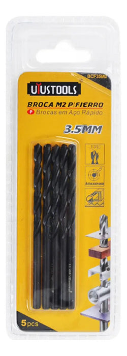 Set 5 Brocas Metal HSS 3.5mm M2