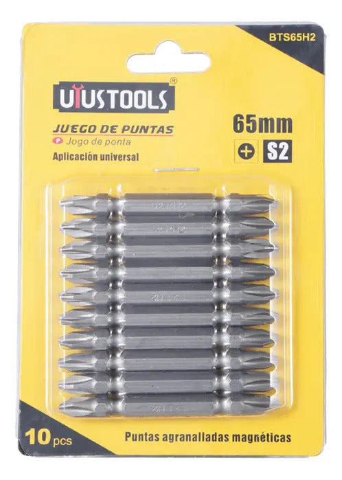 Set 10 Puntas Ph2 Doble x 65mm S2