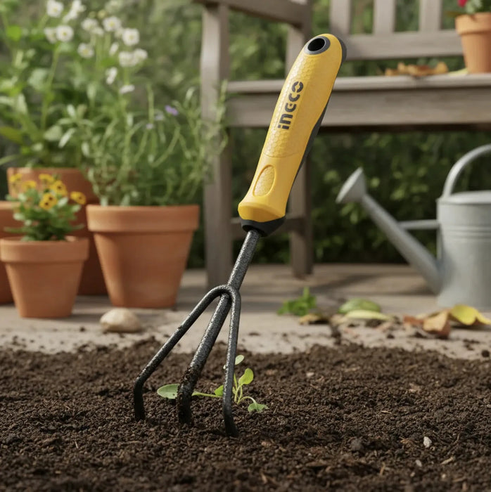 Rastrillo Fino Cultivador 30cm Para Jardin Ingco