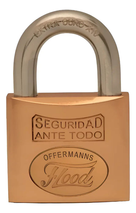 Candado Flood X-10 Dorado Latón TSA Llave Seguridad Cuadrado