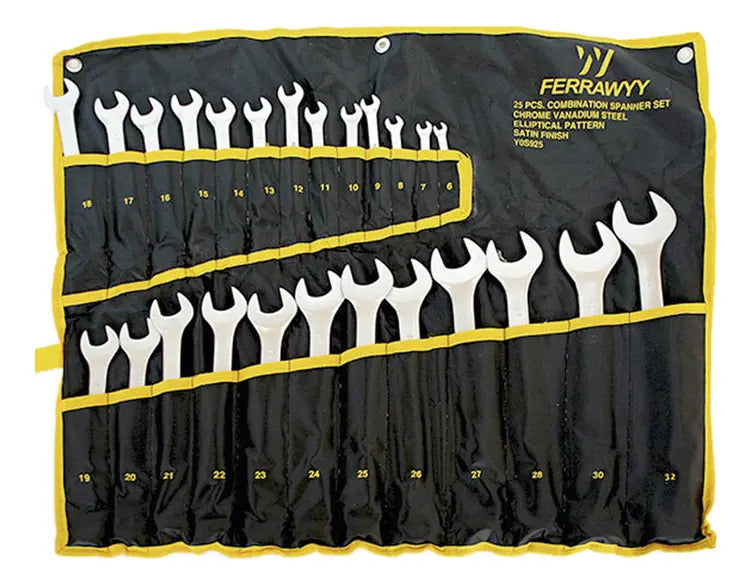 Jgo 25 Pcs Llave Combinada Cr-v Satin Ferrawyy