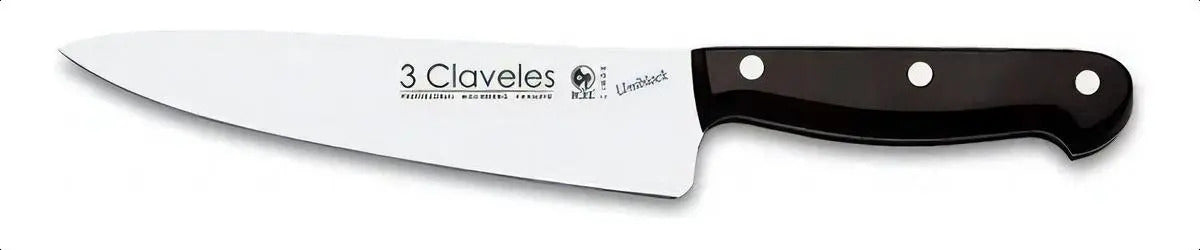 Cuchillo Profesional 3 Claveles Uniblock Cocinero 20cm Acero Inoxidable