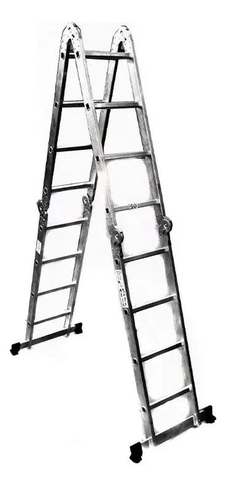 Escalera Articulada 16 Peldaños 4,8 Mts Aluminio 150kg