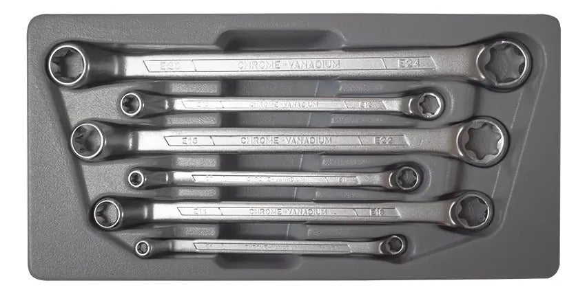 Juego De Llaves Corona Torx Acodada E6-e24