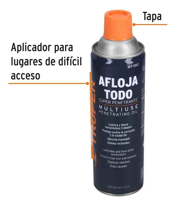 Aceite Aflojatodo En Aerosol, 550 Ml