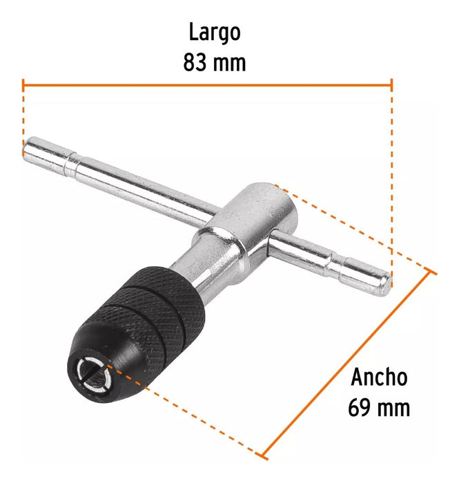 Manija Mandril Porta Macho de 6 mm 1/4'' Truper