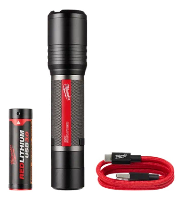 Linterna Led Recargable 2000 Luminares Milwaukee 2162-21 Negro Luz Blanco