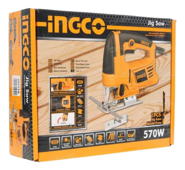 Sierra Caladora Eléctrica Ingco 570W Naranja