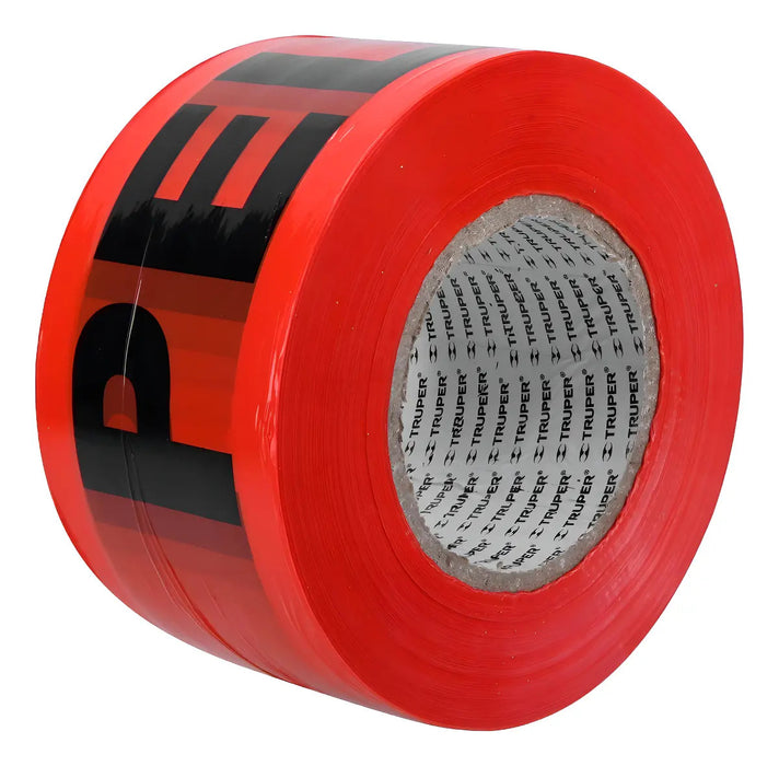 Cinta Peligro Truper Plástico Rollo 304 Mt Rojo