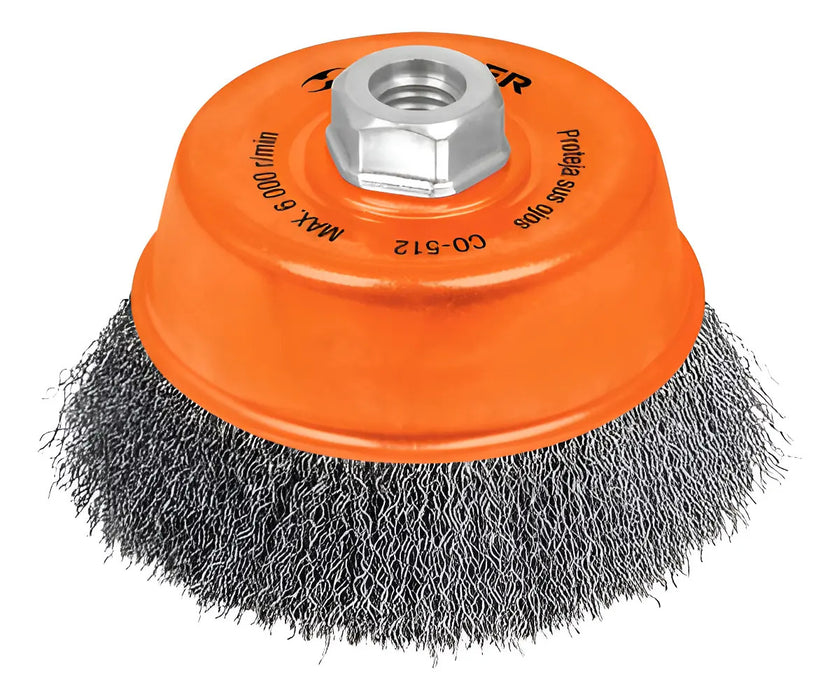 Carda Copa Alambre Ondulado 5'' Esmeril Truper