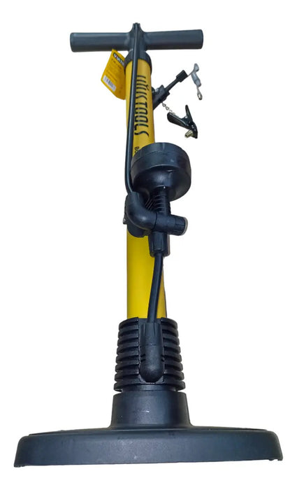 Bomba P/inflar Bicicleta Alta Presión 160psi Con Manómetro Color Amarillo