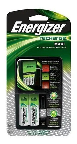 Cargador Maxi Energizer AA/AAA + 2 Pilas AA 1300mAh
