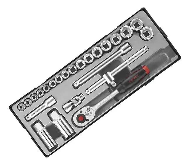 Juego De Dados 3/8 6-22mm. 24pzas. Force