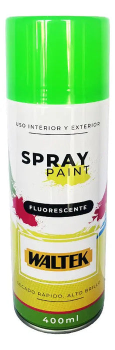 Pintura Spray Fluorescente 400ml/230g Verde Waltek