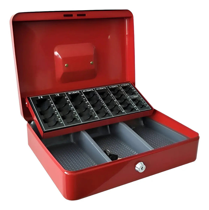 Caja De Valores 12 4 Divisiones Kraft Bohrer Yx-300e Rojo