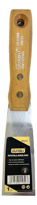 Espátula 1 1/2'' Acero Inox Mango Madera Uyustools