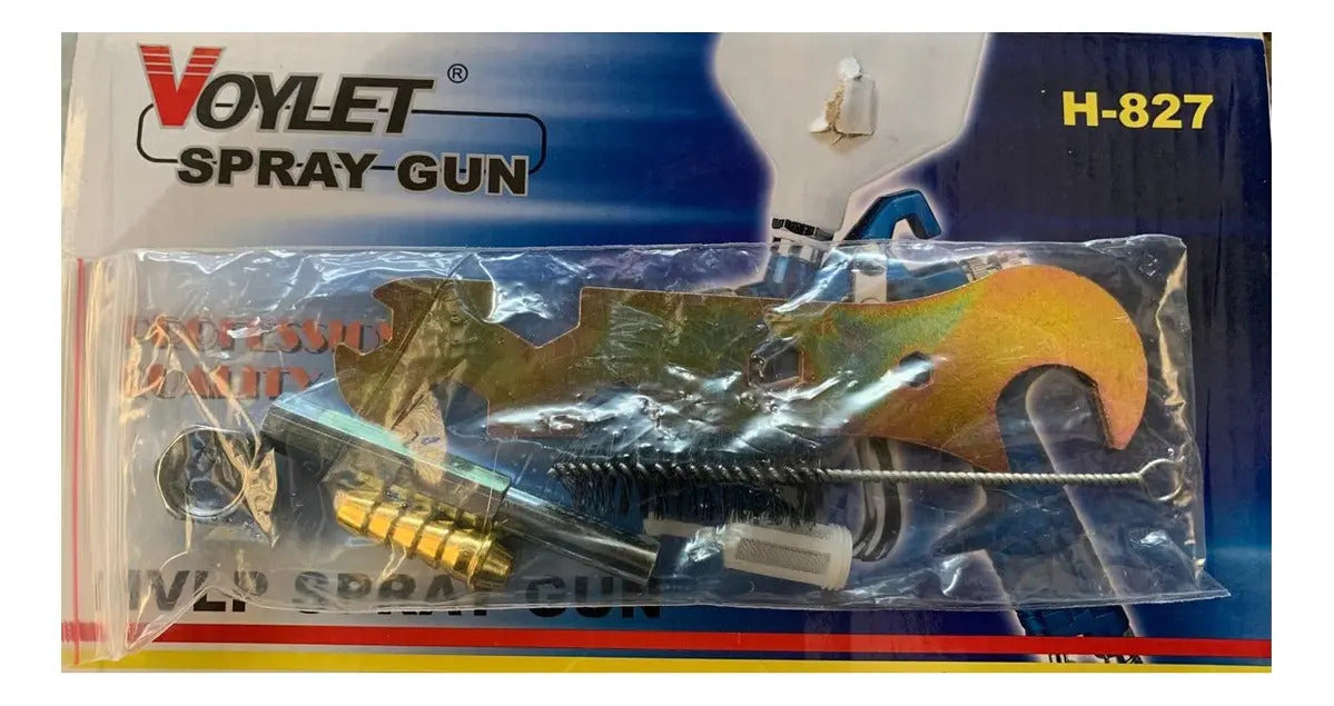 Pistola Pintar Gravedad H-827 Hvlp Voylet Azul