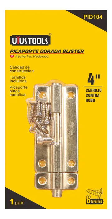 Picaporte Dorado 4''