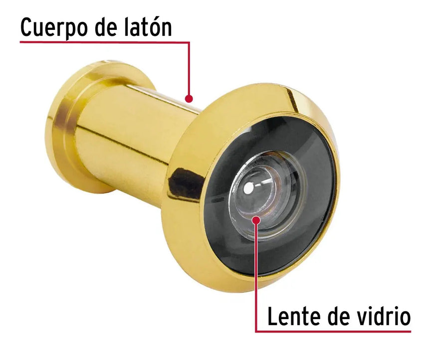 Mirilla de Seguridad de Latón Hermex