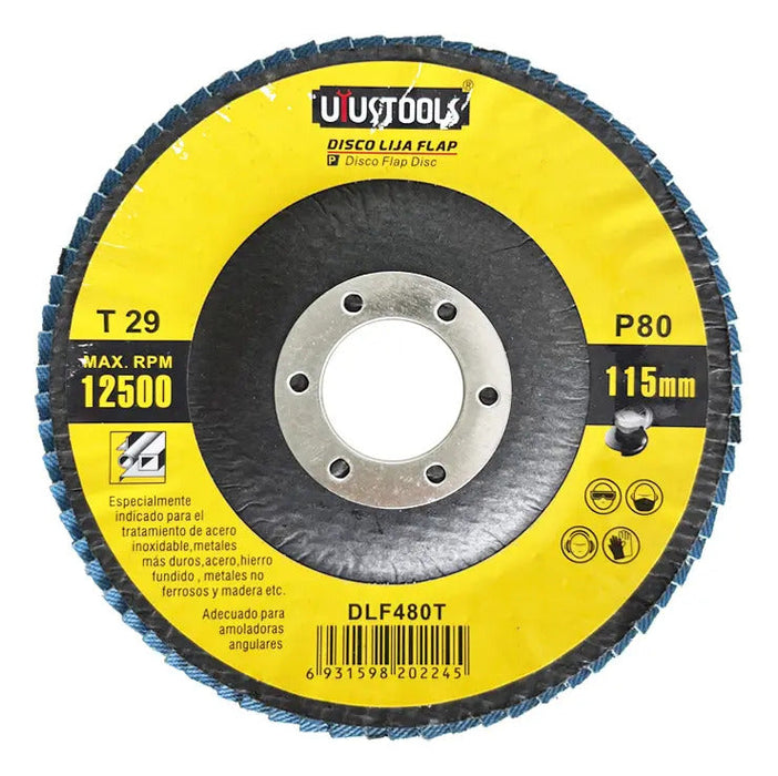 Disco Flap 4 1/2'' Gr80 Acero Inox/Metal