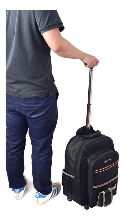 Mochila Porta Herramientas Tactix con Ruedas 18 Bolsillos