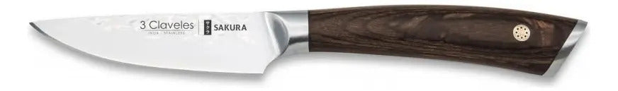 Cuchillo Verduras 9cm Sakura 3 Claveles Marrón Claro