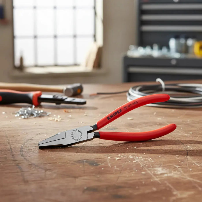 Alicate Punta Plana 6 Pulgadas Knipex Cortes Precisión Ergonomía