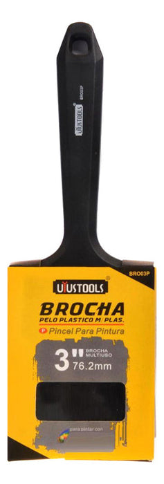 Brocha Pelo Sintético M/Plástico 3" Uyustools