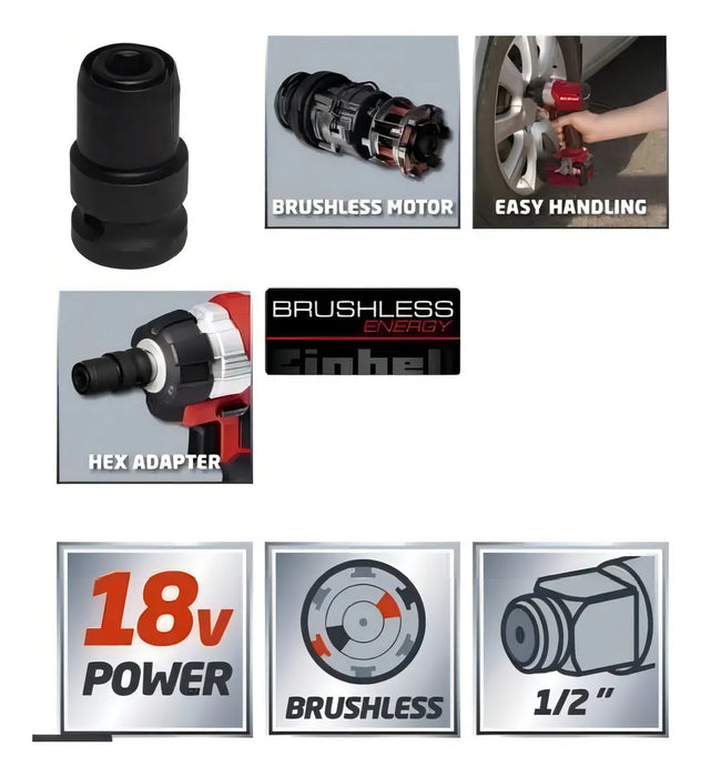Pistola de Impacto Inalámbrica 18 V Brushless Einhell