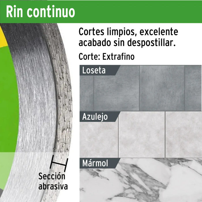 Disco Diamante 7'' Corte Loseta Azulejo Marmol Pretul
