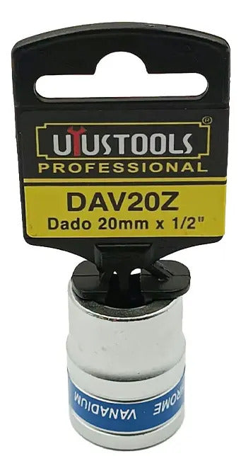 Dado 20mm-1/2" Azul C/colgador Uyustools
