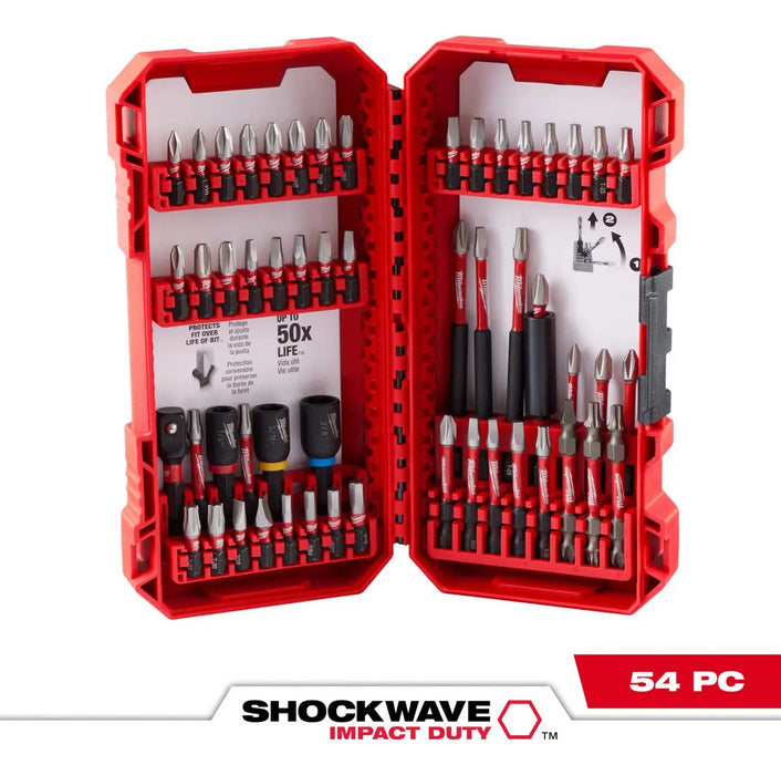 Juego Puntas De Destornillador Shockwave Milwaukee 54pzs