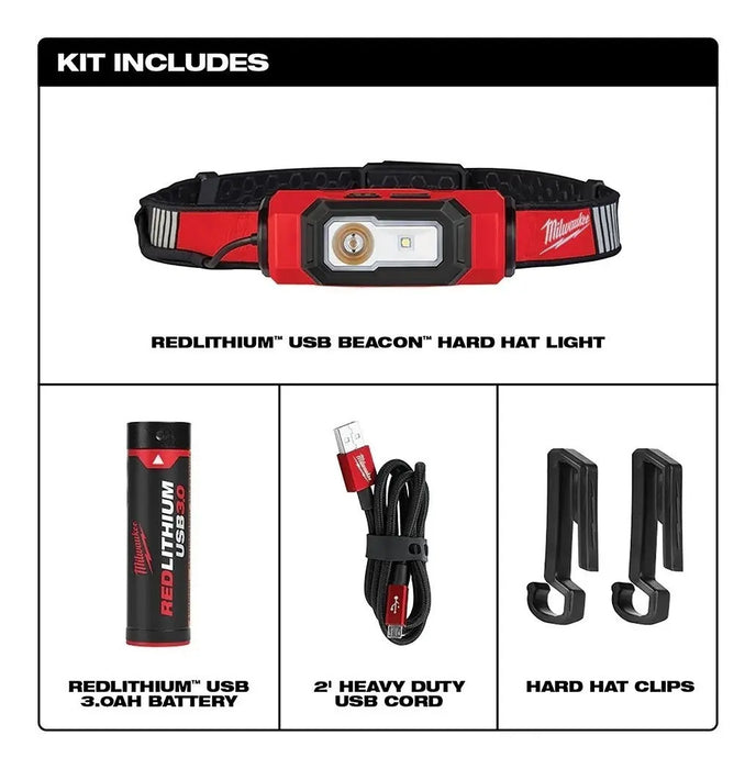 Linterna de Casco Recargable USB Milwaukee 2116-21
