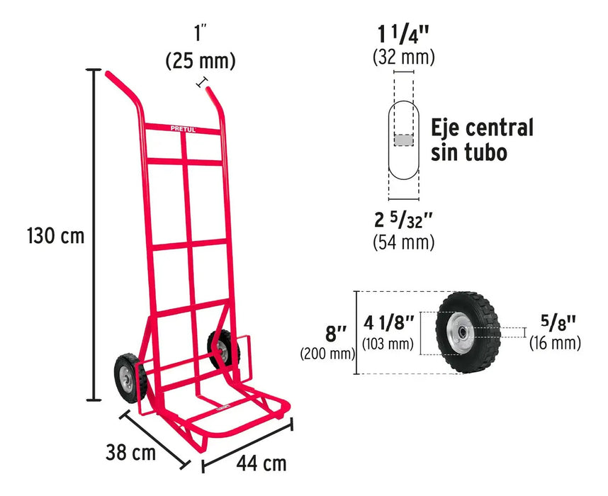 Carro de Carga Tipo Yegua Sólida de 300 Kg Truper